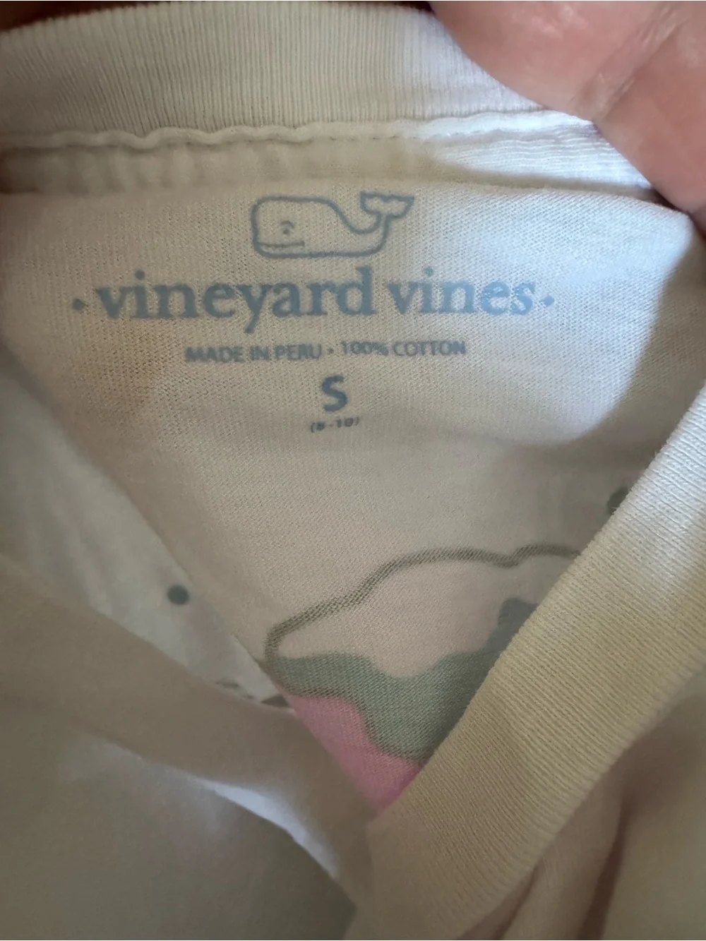Vineyard Vines White Kids Face Mask with Pink Logo Accent